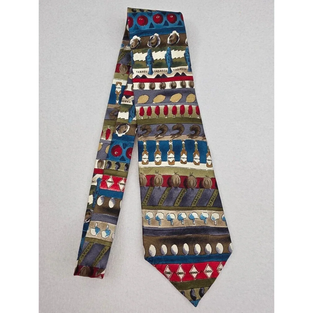 Tabasco Sauce Men's Silk Tie Necktie Logo Food Vintage 3985